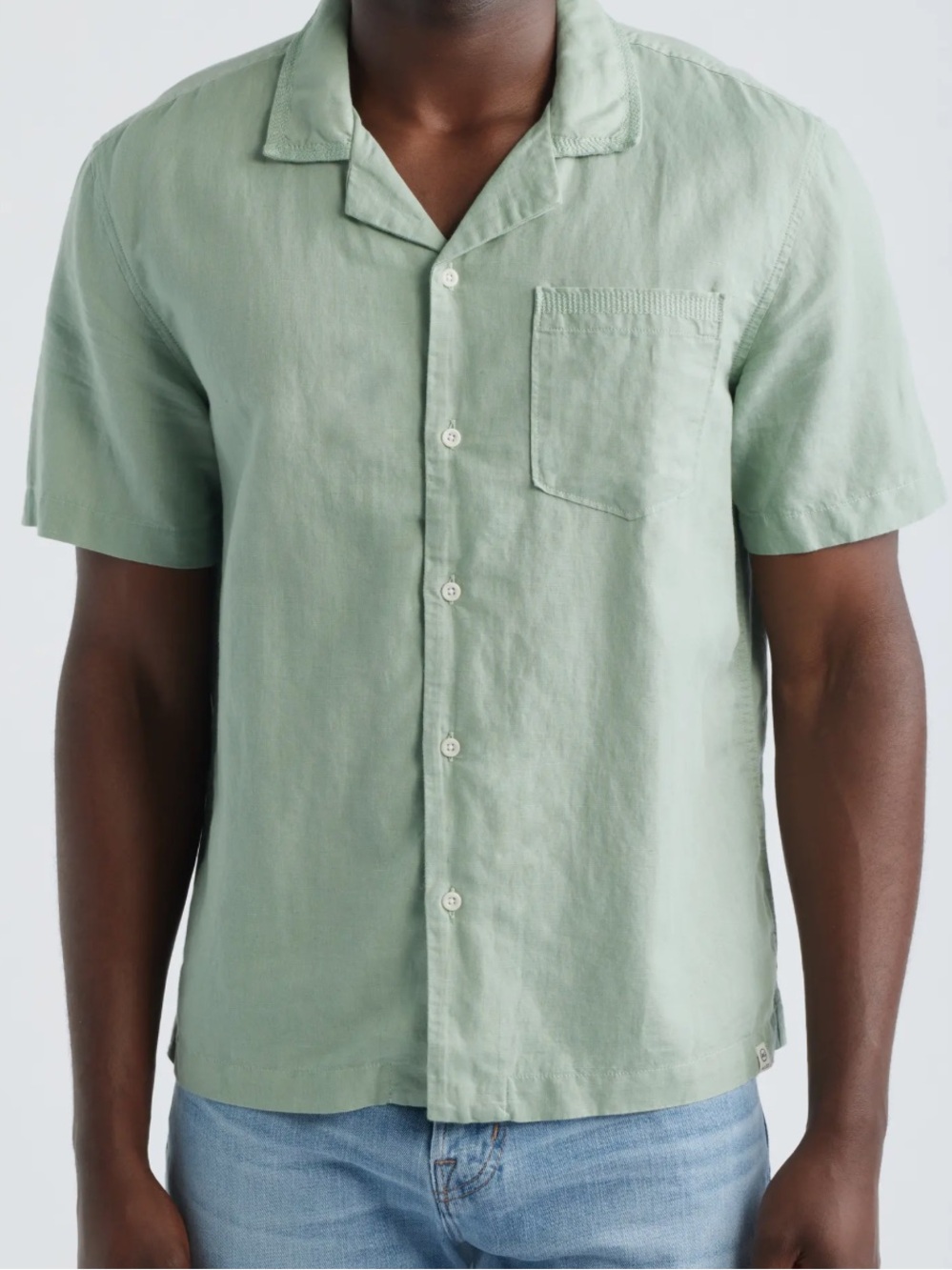 MADEWELL! Men's Short-Sleeve Button-Down Shirt in Sage ! NWT! XL